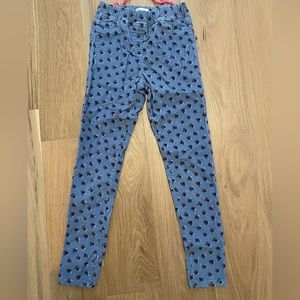 Adorable Mini Boden floral corduroy leggings size 11